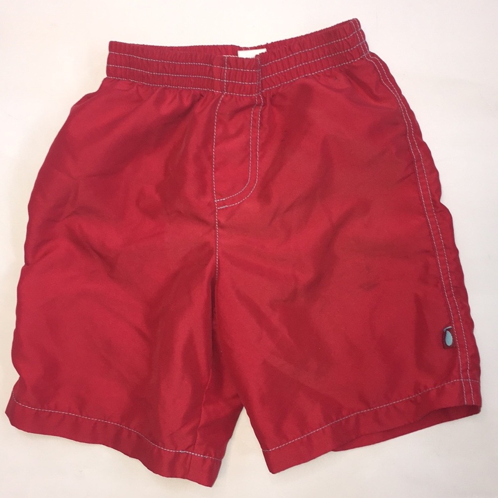 Boys Red Swim Trunks